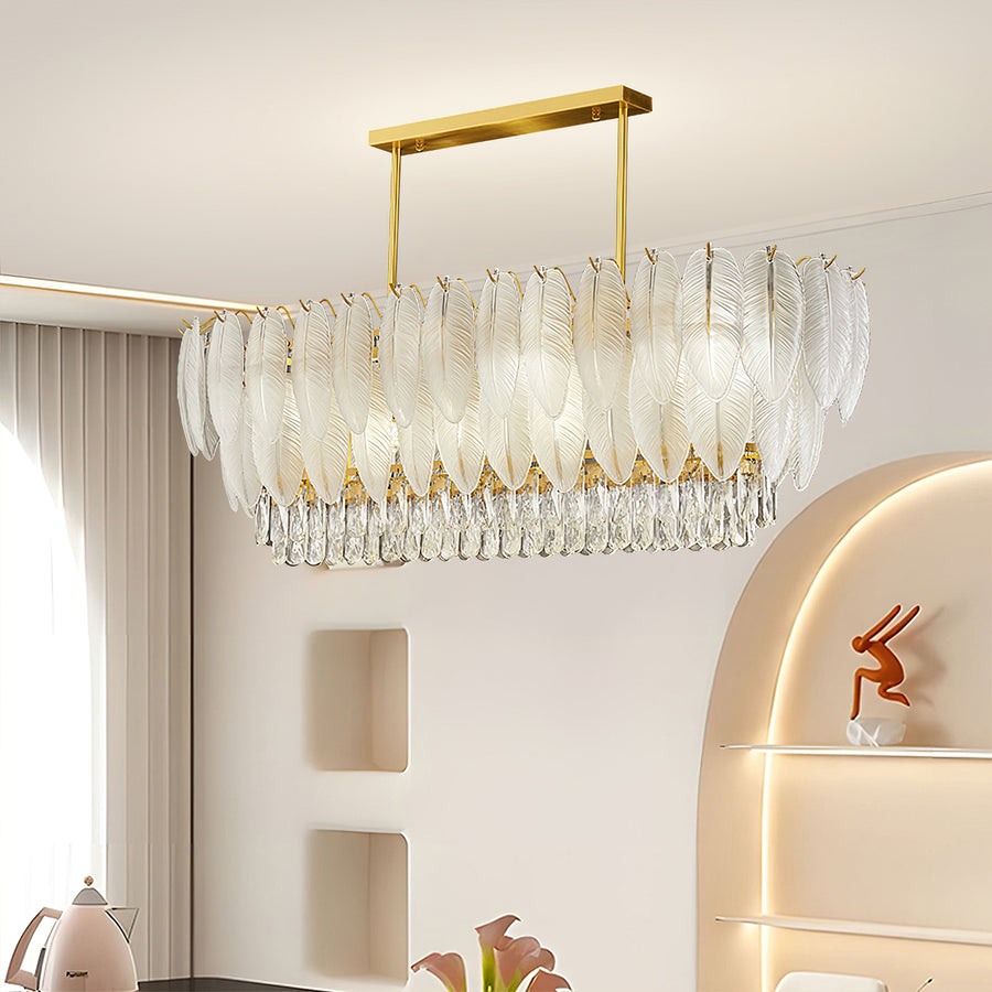 Greta Feather Crystal Chandelier – detail 5