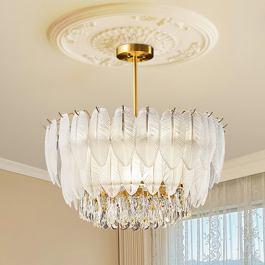 Greta Feather Crystal Chandelier – detail 3