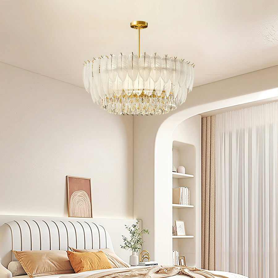 Greta Feather Crystal Chandelier – detail 6