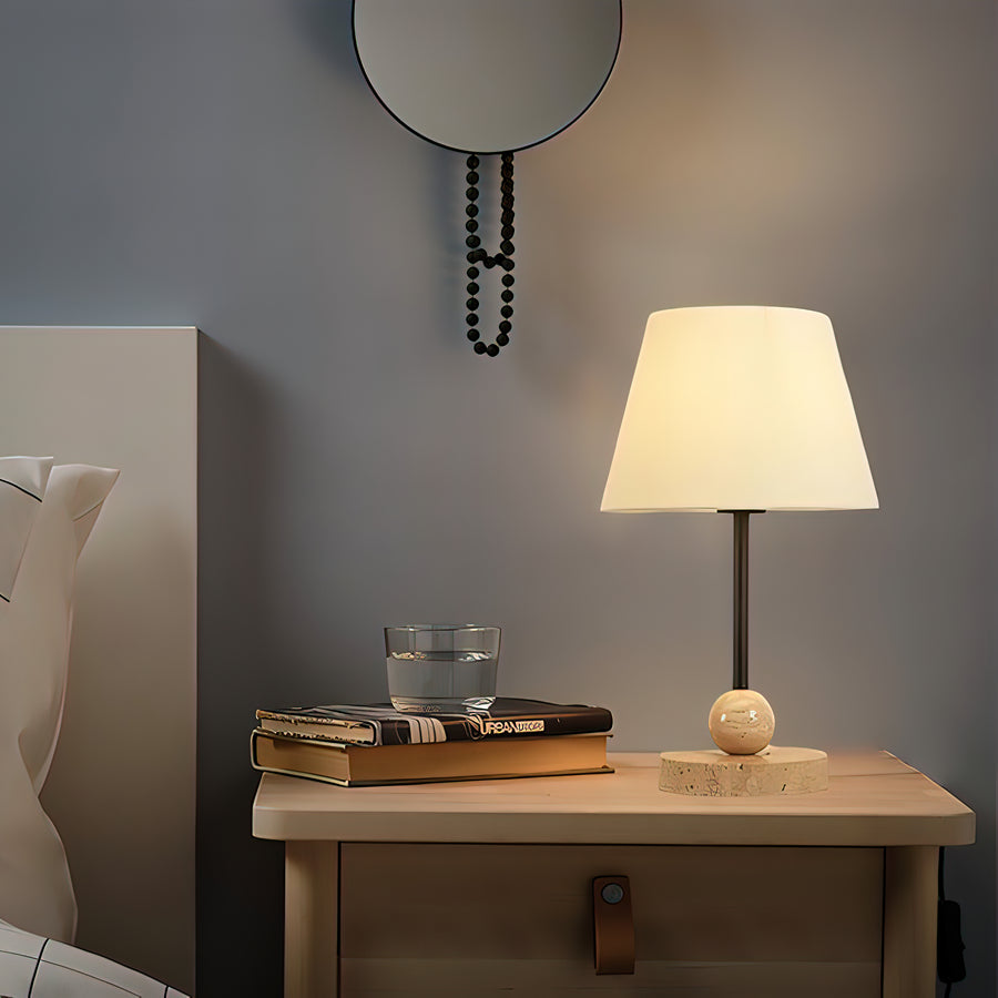 Haltral Travertine Table Lamp – detail 3