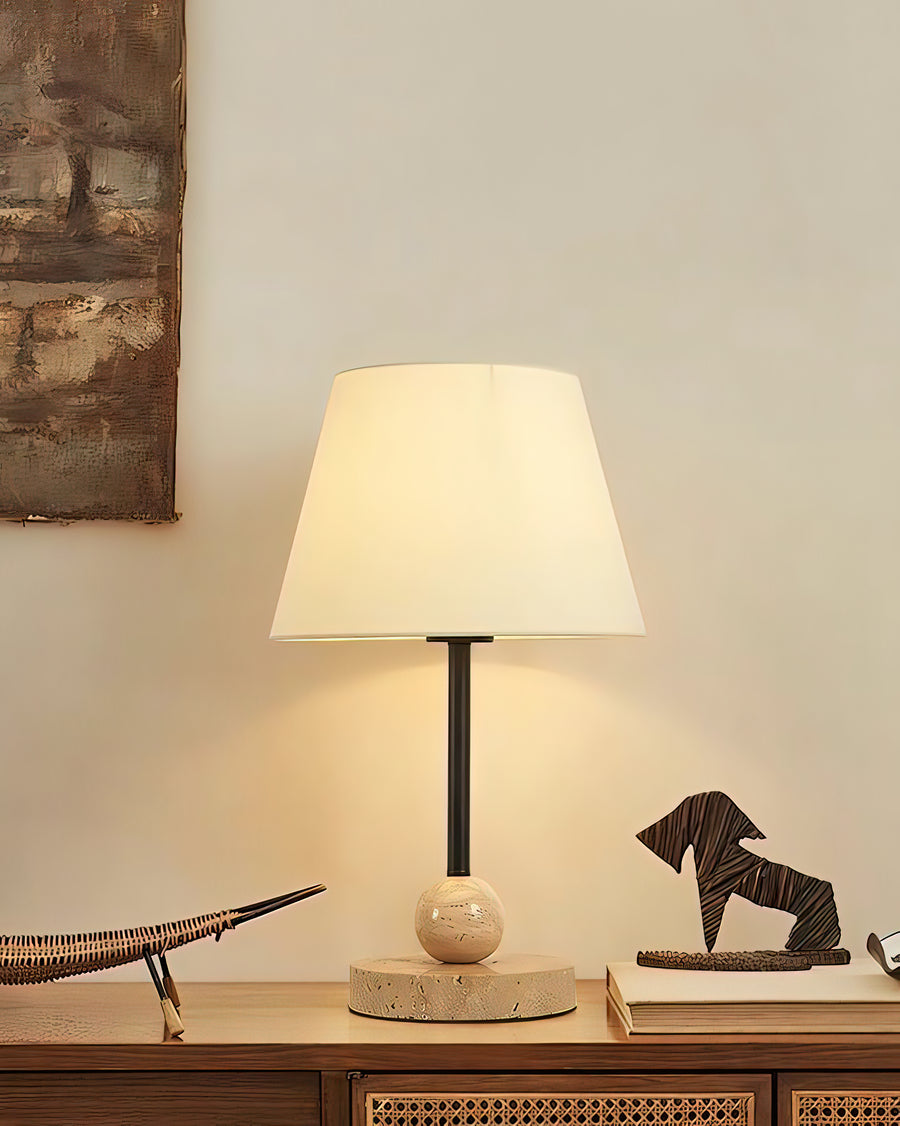 Haltral Travertine Table Lamp – detail 5