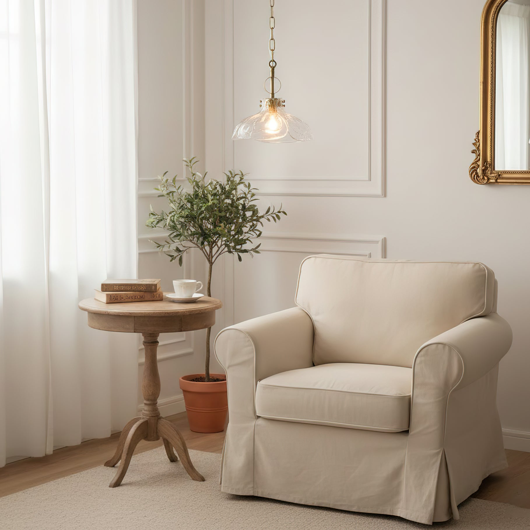 Hammered Petals Glass Pendant Lamp