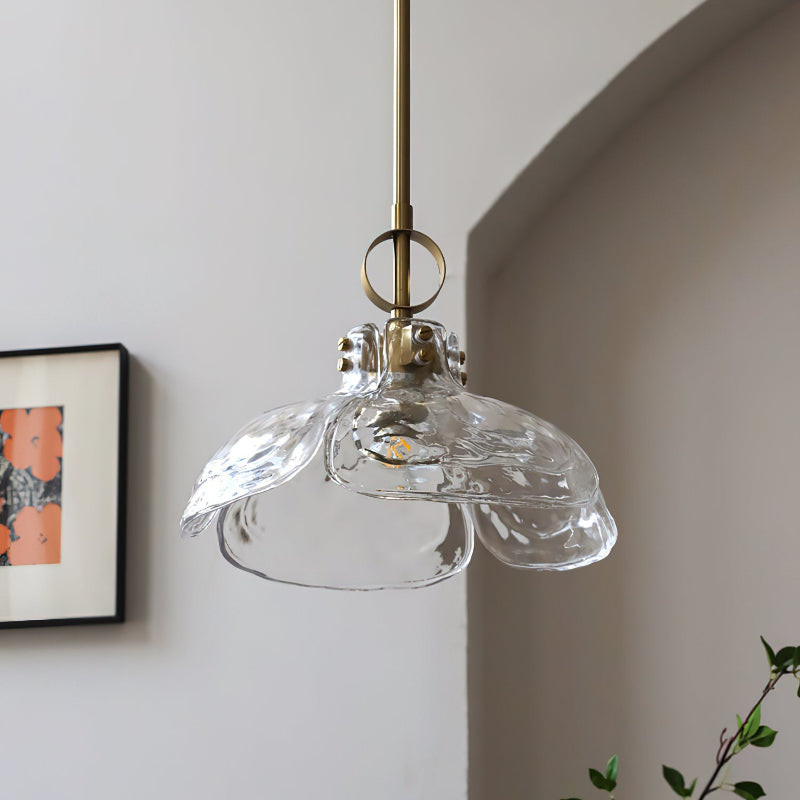 Hammered Petals Glass Pendant Lamp