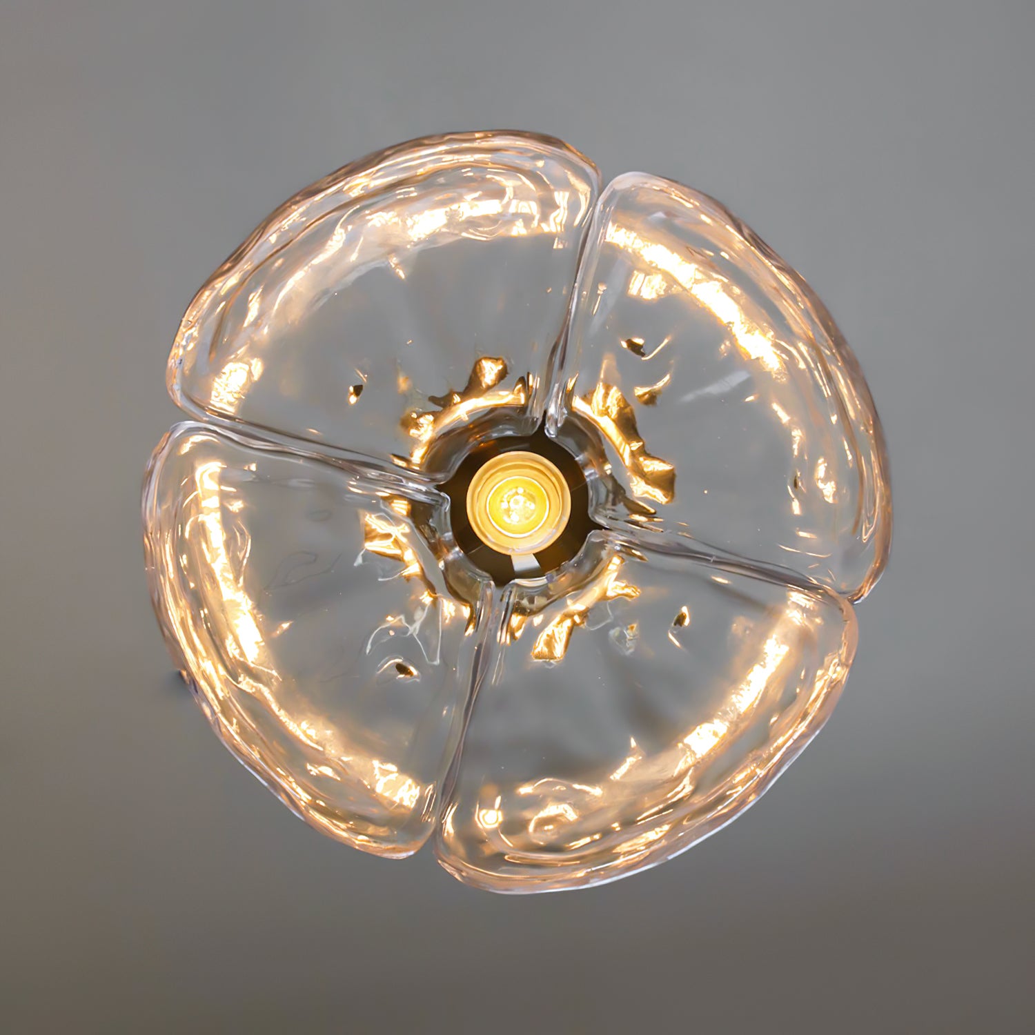 Hammered Petals Glass Pendant Lamp