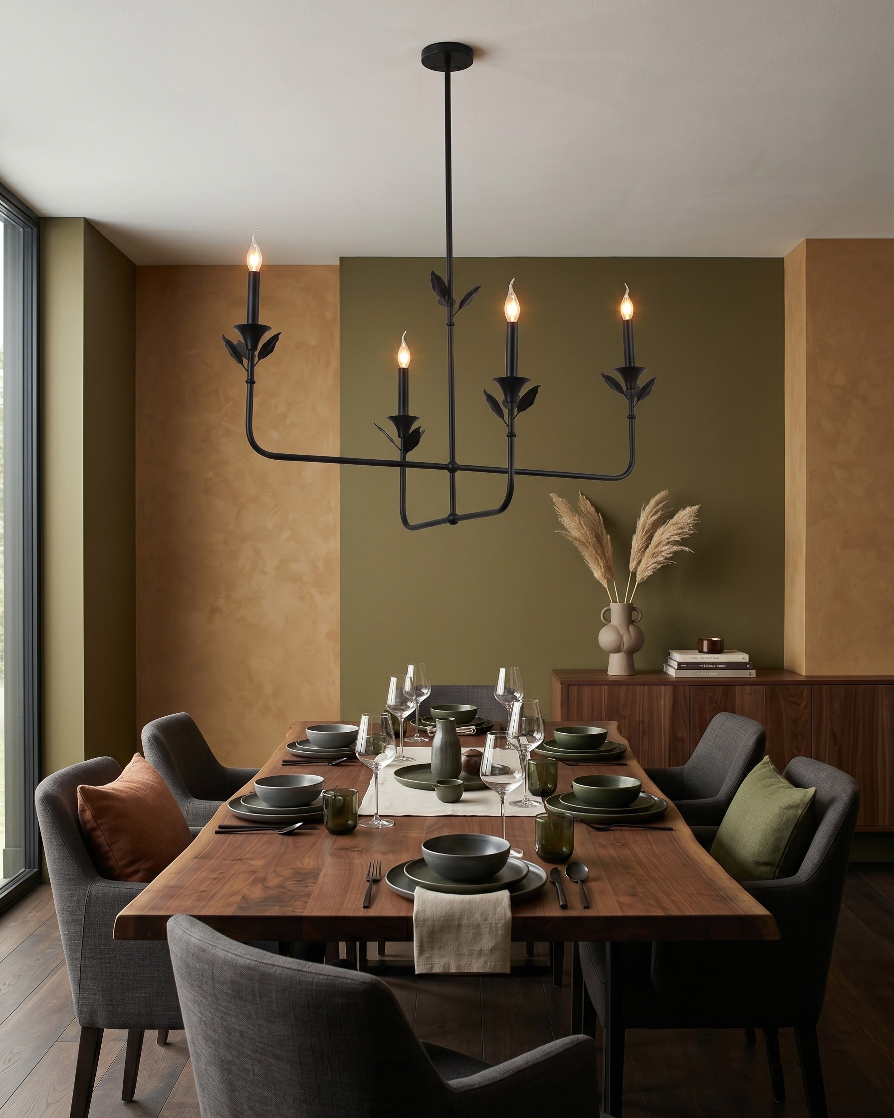 Hazel Leaf Fabric Chandelier