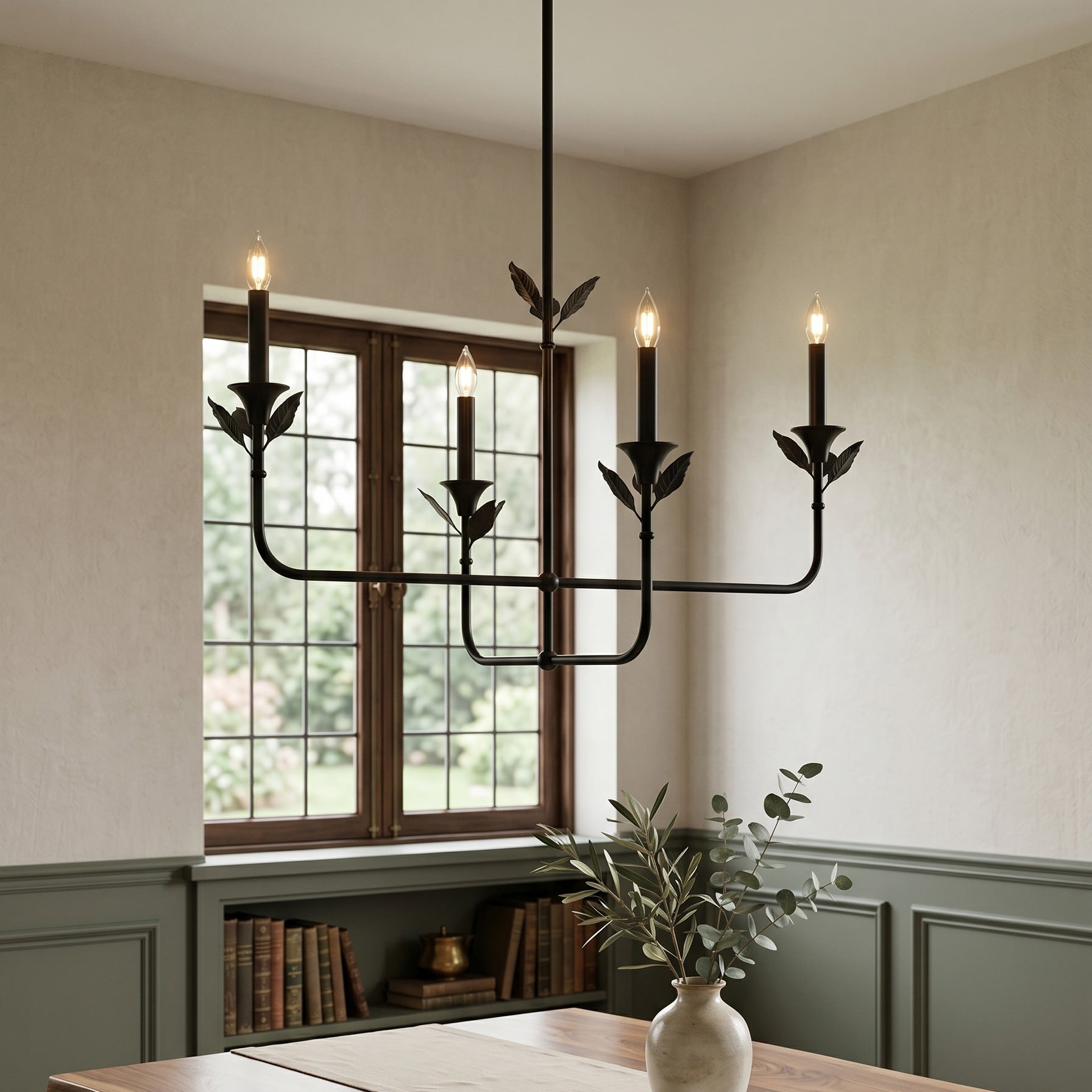 Hazel Leaf Fabric Chandelier