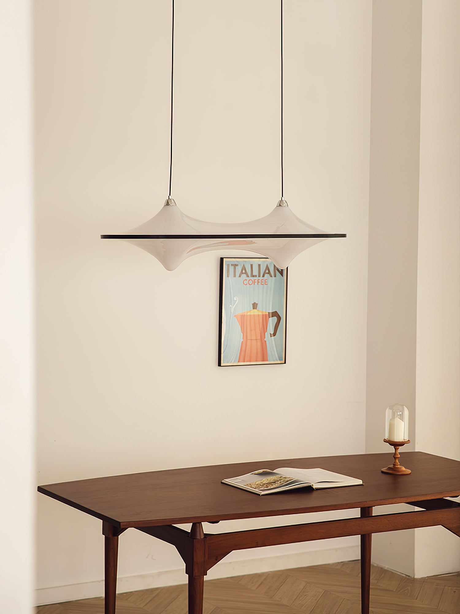 Horizontal Foggy Saucer Pendant Lamp