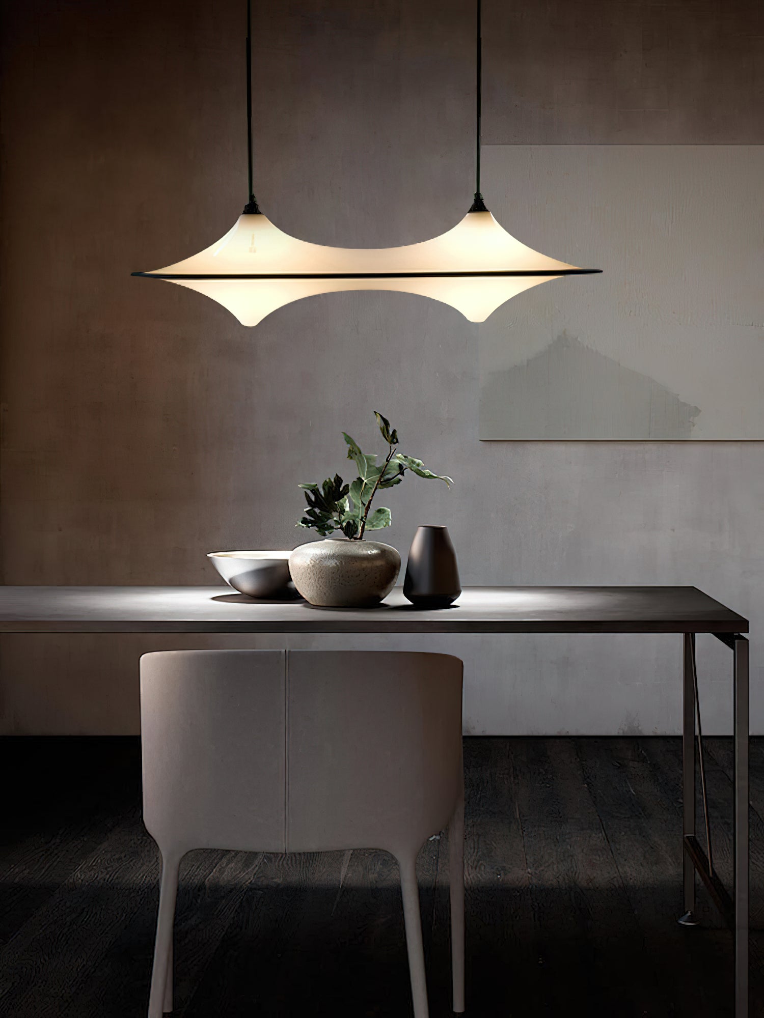 Horizontal Foggy Saucer Pendant Lamp