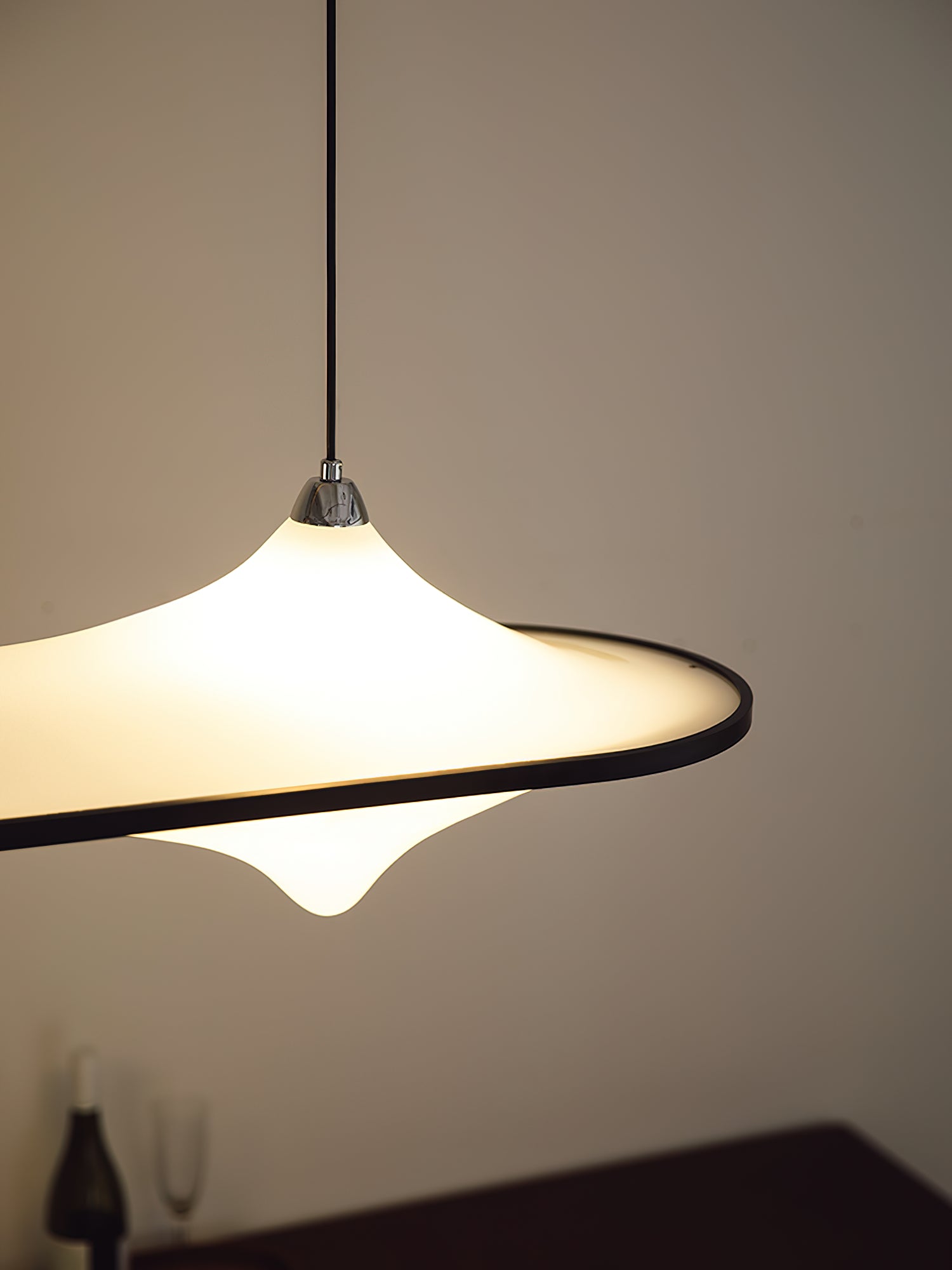 Horizontal Foggy Saucer Pendant Lamp