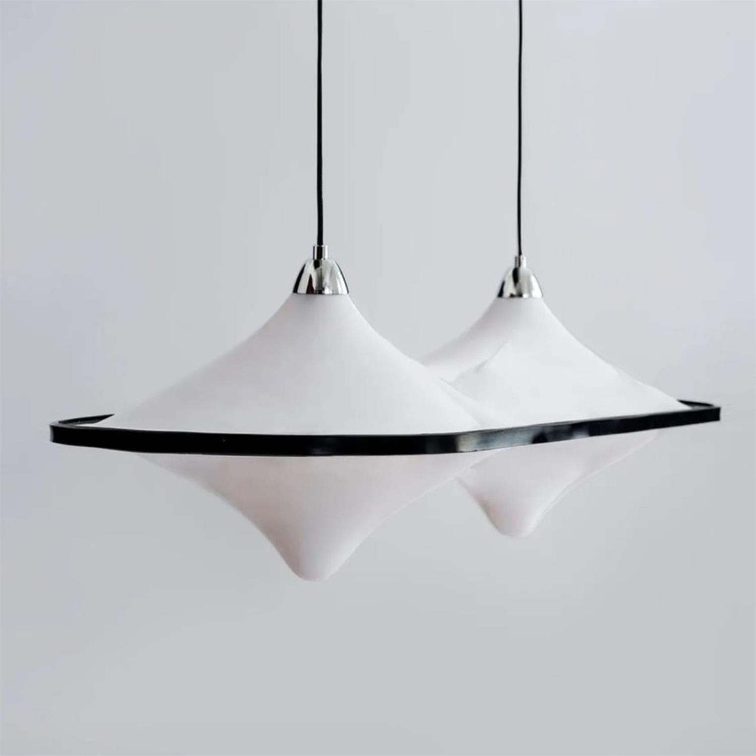 Horizontal Foggy Saucer Pendant Lamp