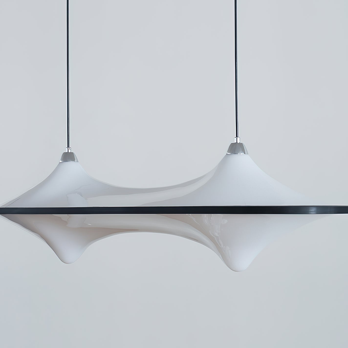 Horizontal Foggy Saucer Pendant Lamp