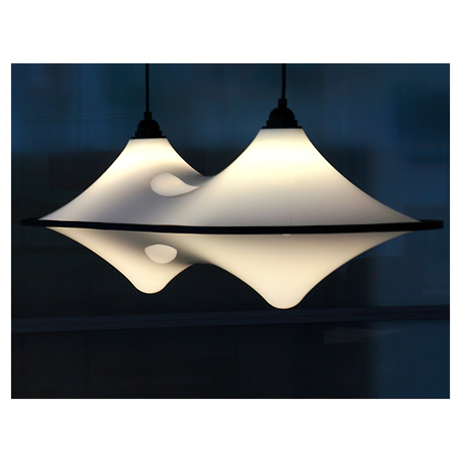 Horizontal Foggy Saucer Pendant Lamp