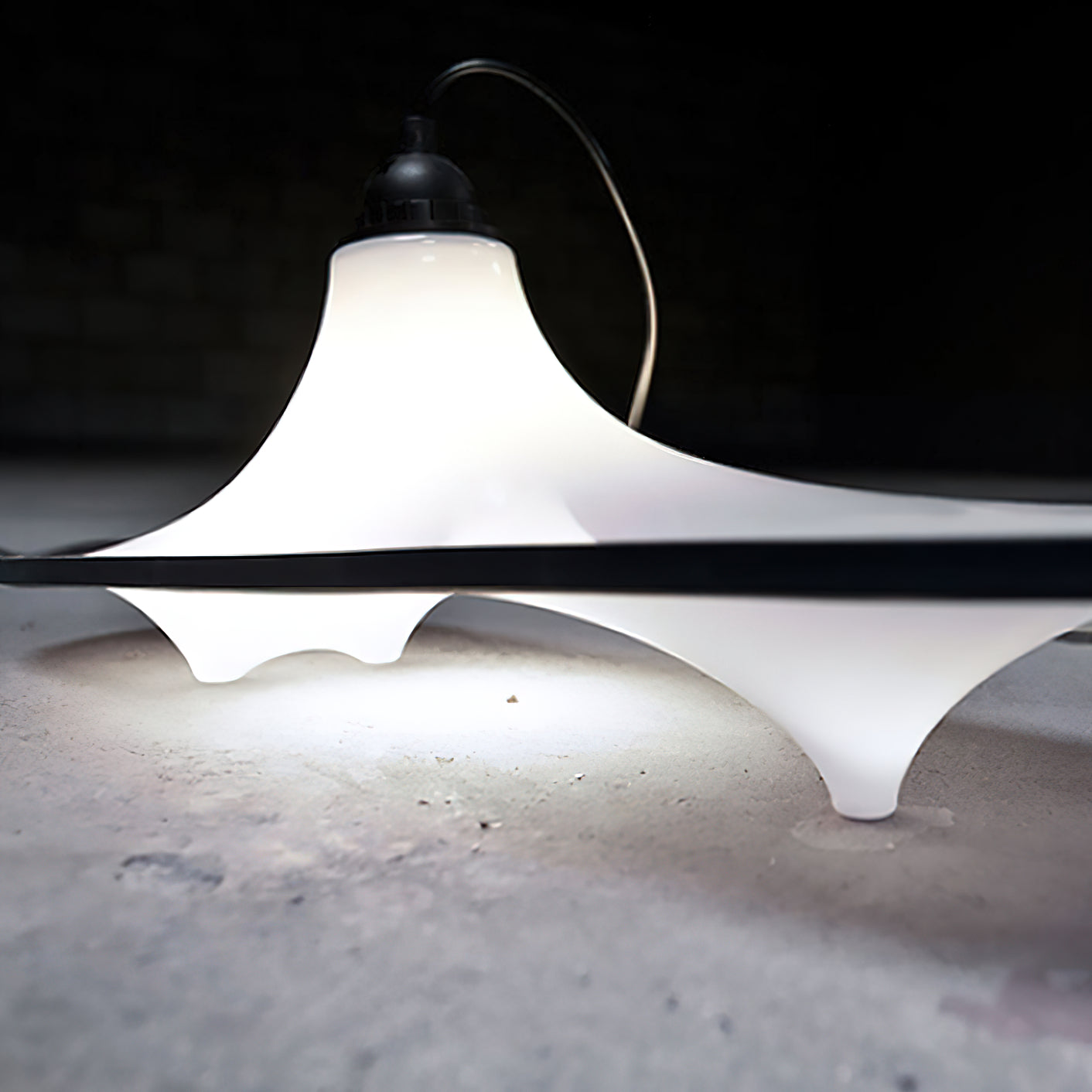 Horizontal Foggy Saucer Pendant Lamp