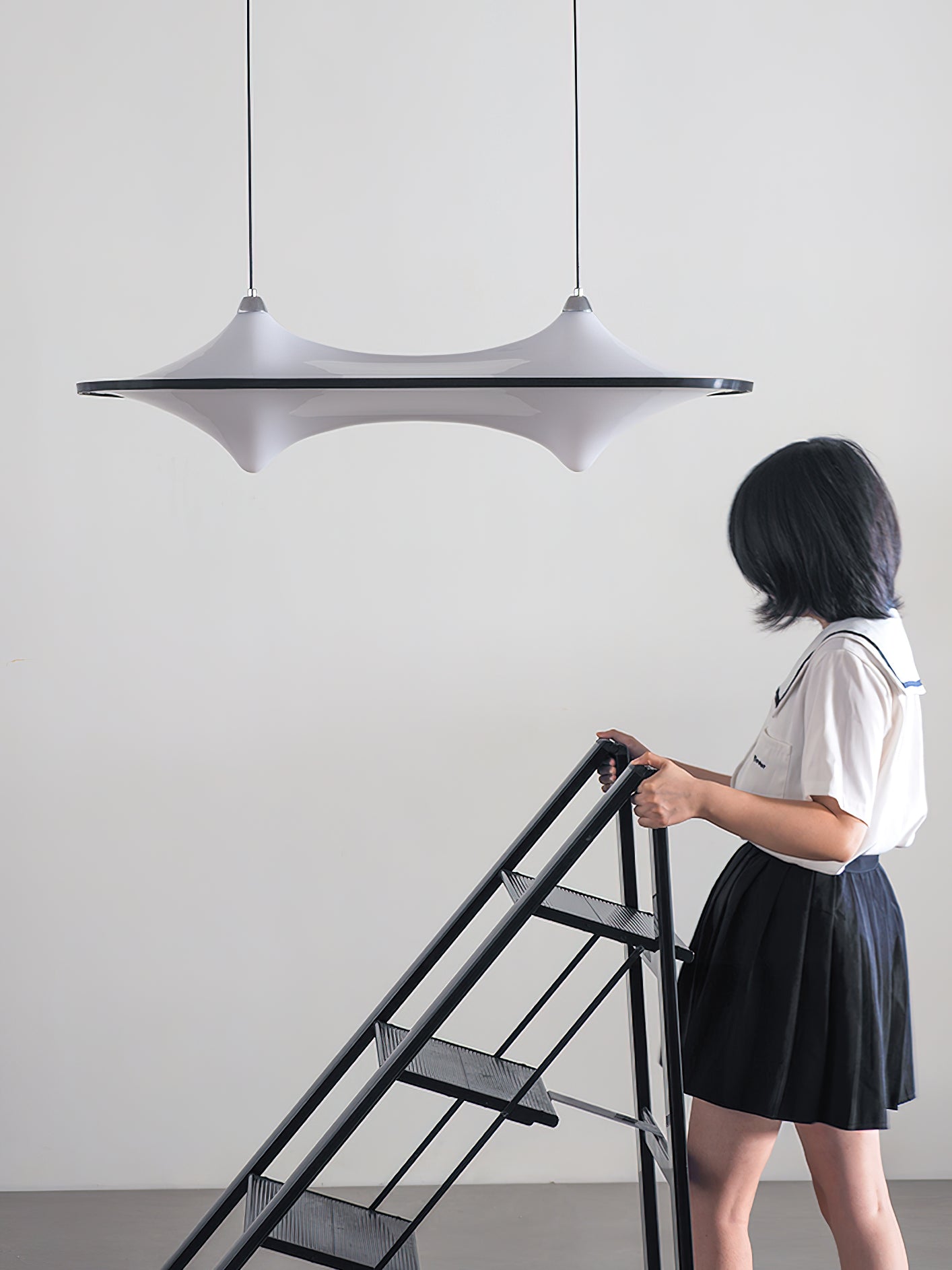 Horizontal Foggy Saucer Pendant Lamp