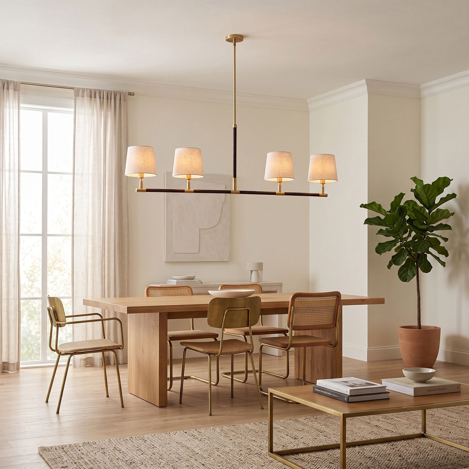 Huxley Linear Fabric Chandelier