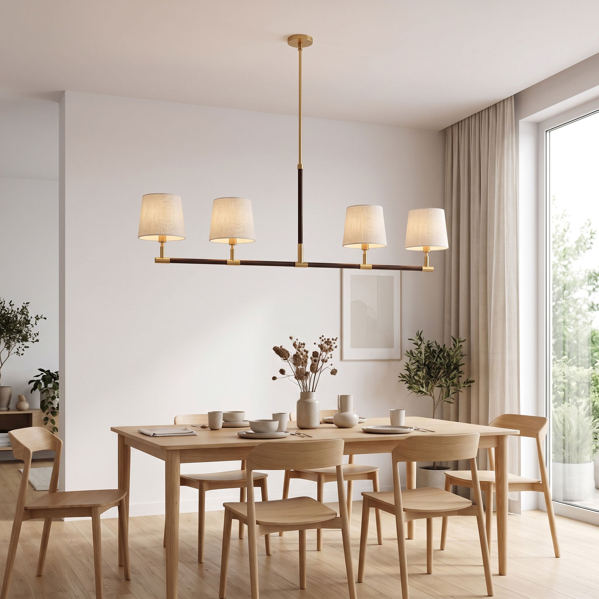 Huxley Linear Fabric Chandelier