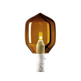 White Marble + Amber Glass