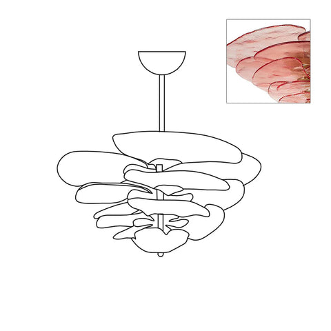 12-Light Dia 67cm x H 29cm / ∅ 26.4″ x H 11.4″