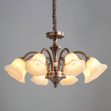 Down 8-Light: Dia 85cm x H 43.5cm / ∅ 33.5″ x H 17.1″