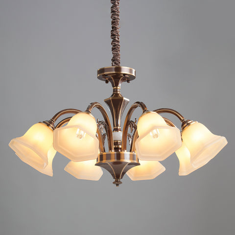 Down 8-Light: Dia 85cm x H 43.5cm / ∅ 33.5″ x H 17.1″
