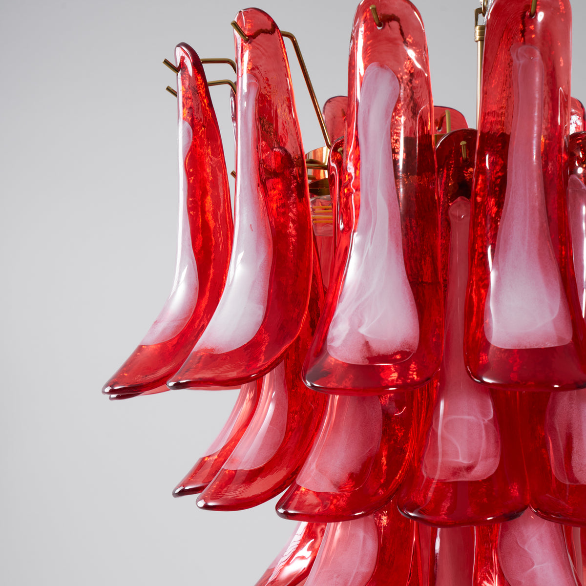 Murano glass chandelier switched off