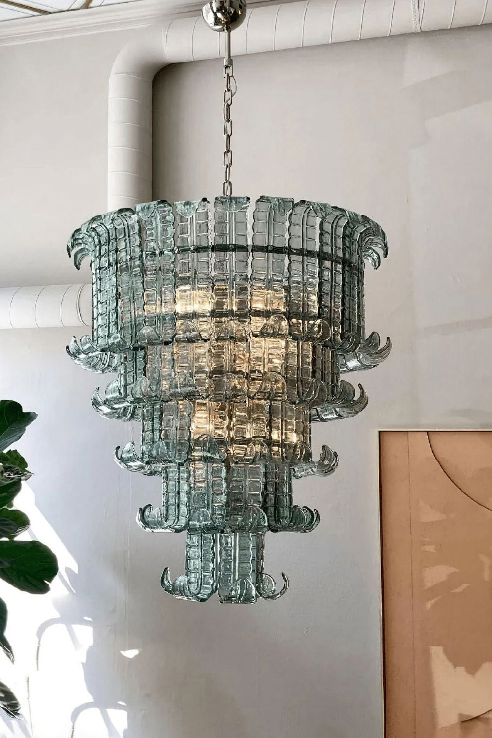 Murano Cascade Glass Chandeliers