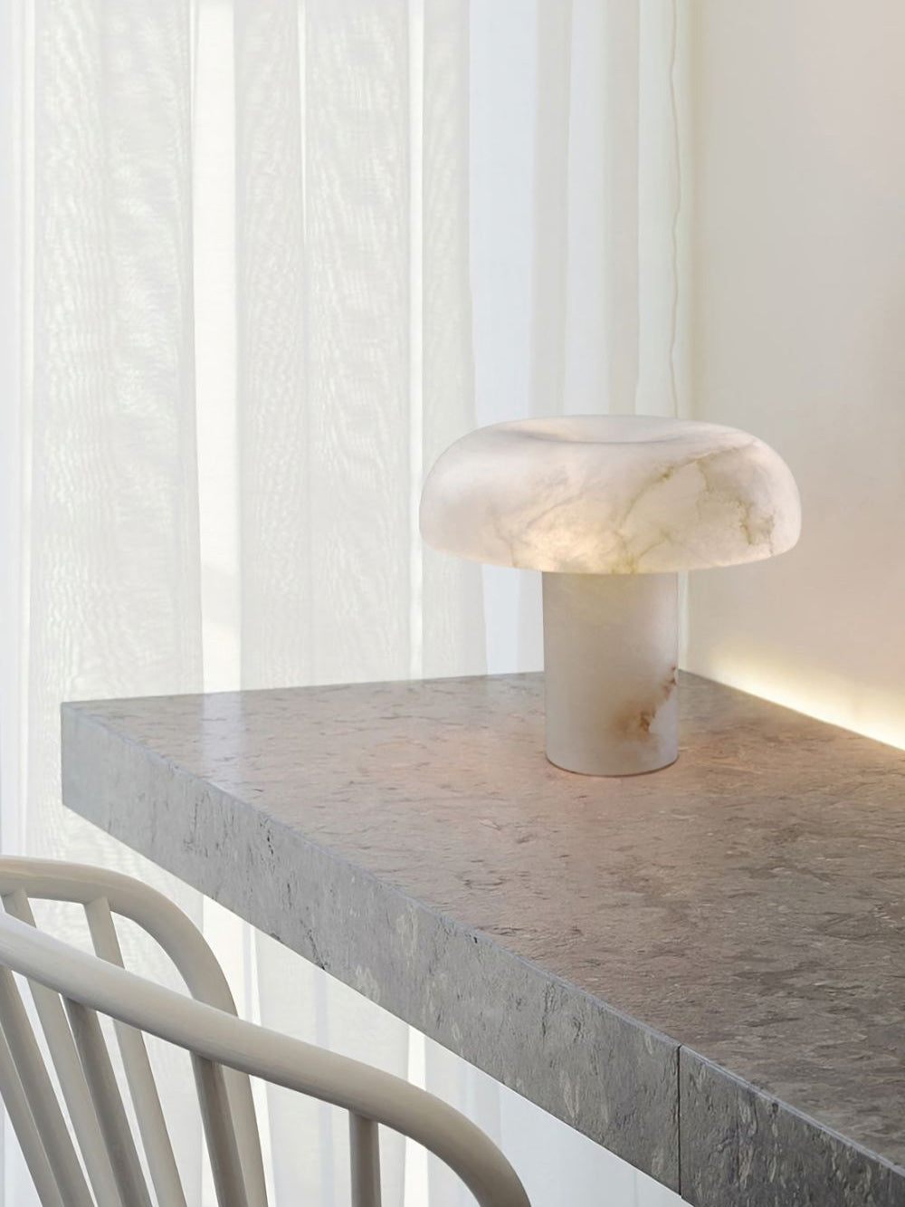 Mushroom Alabaster Table Lamp