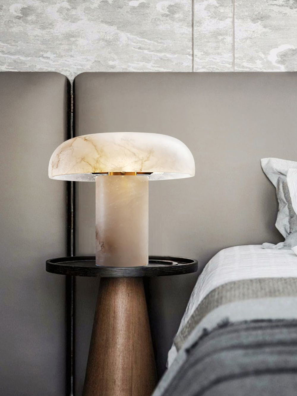 Mushroom Alabaster Table Lamp