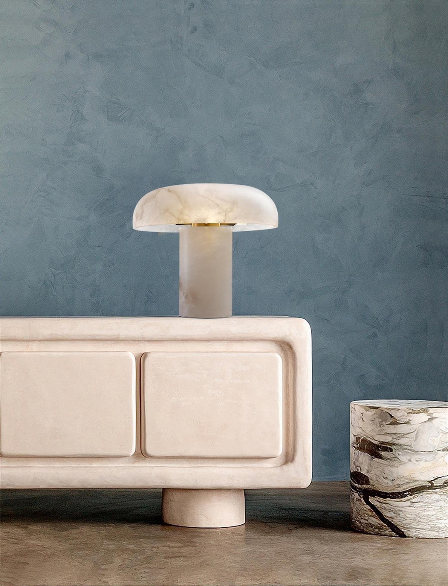 Mushroom Alabaster Table Lamp