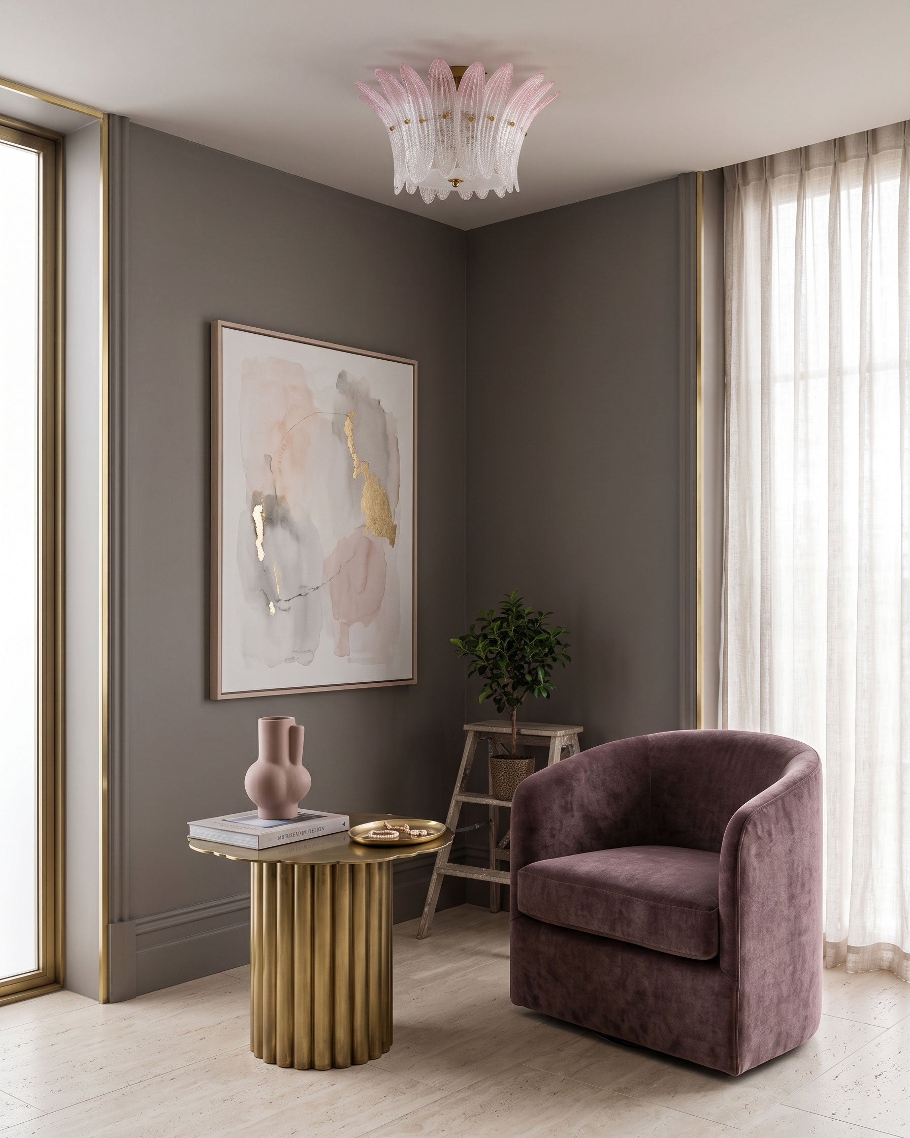 Paloma Pink Petal Flush Mount