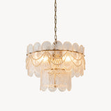 Lampadario in vetro perlato