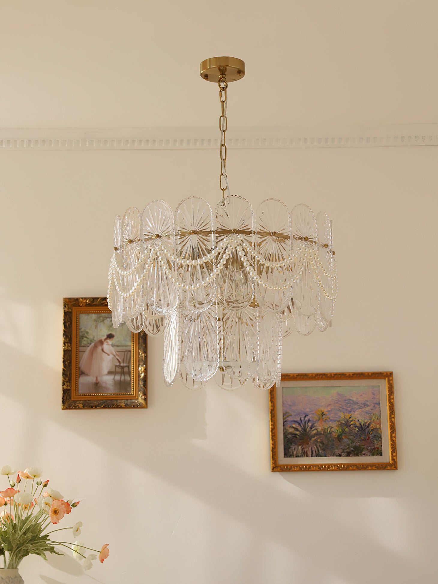 Pearl Glass Chandelier