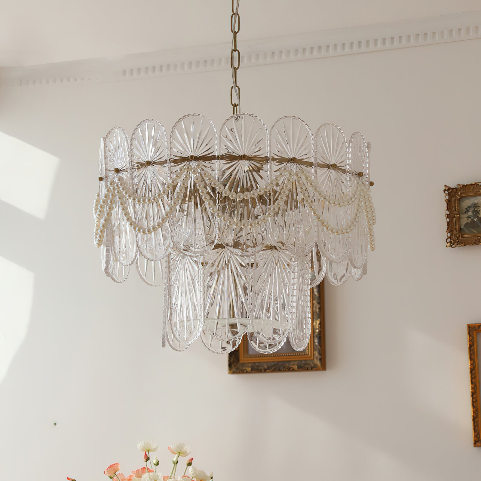 Pearl Glass Chandelier