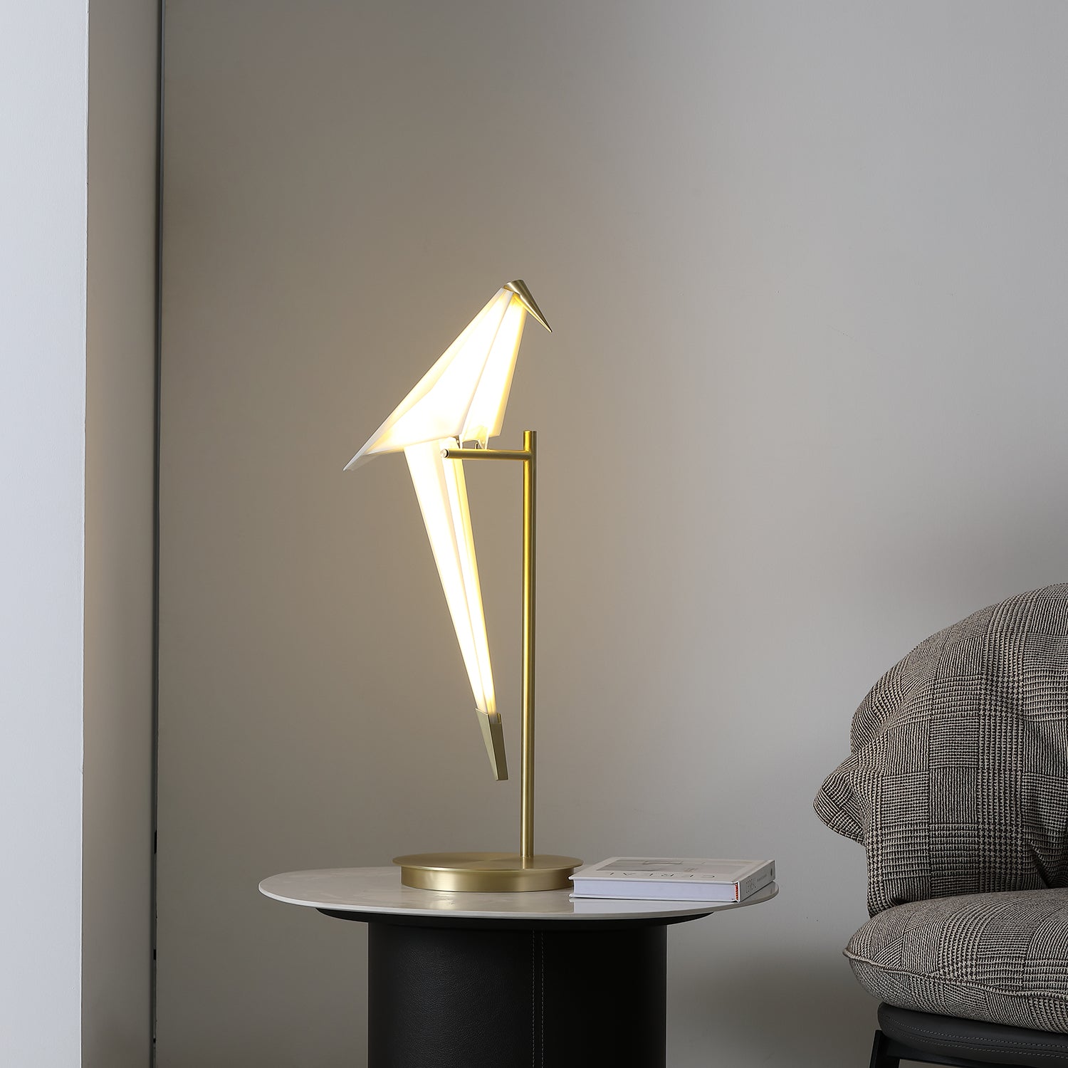 Lampe de table lumineuse perche