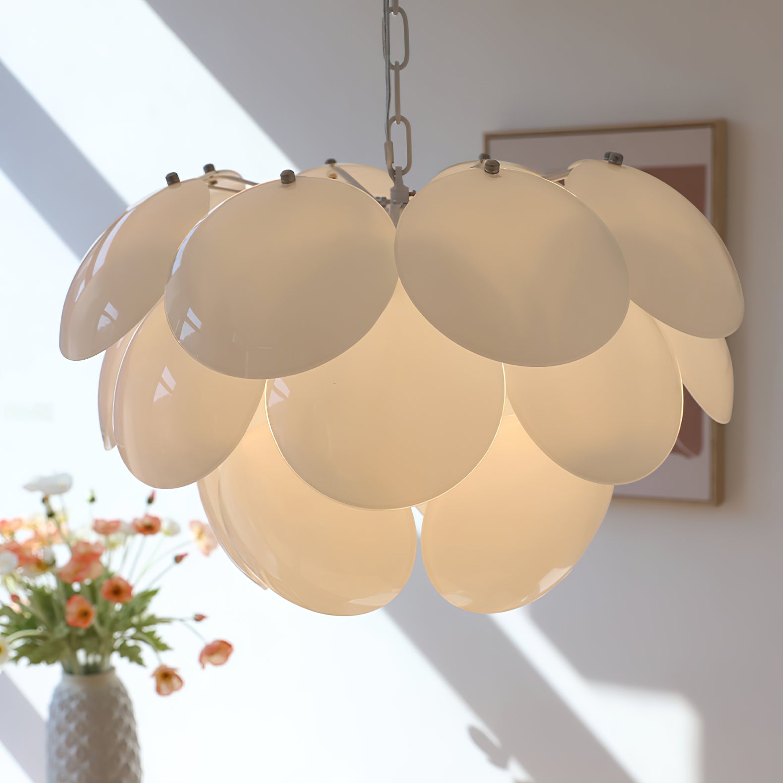 Pine Cones Glass Chandelier
