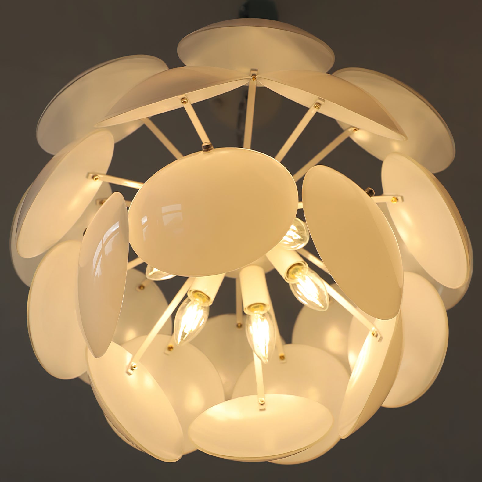 Pine Cones Glass Chandelier
