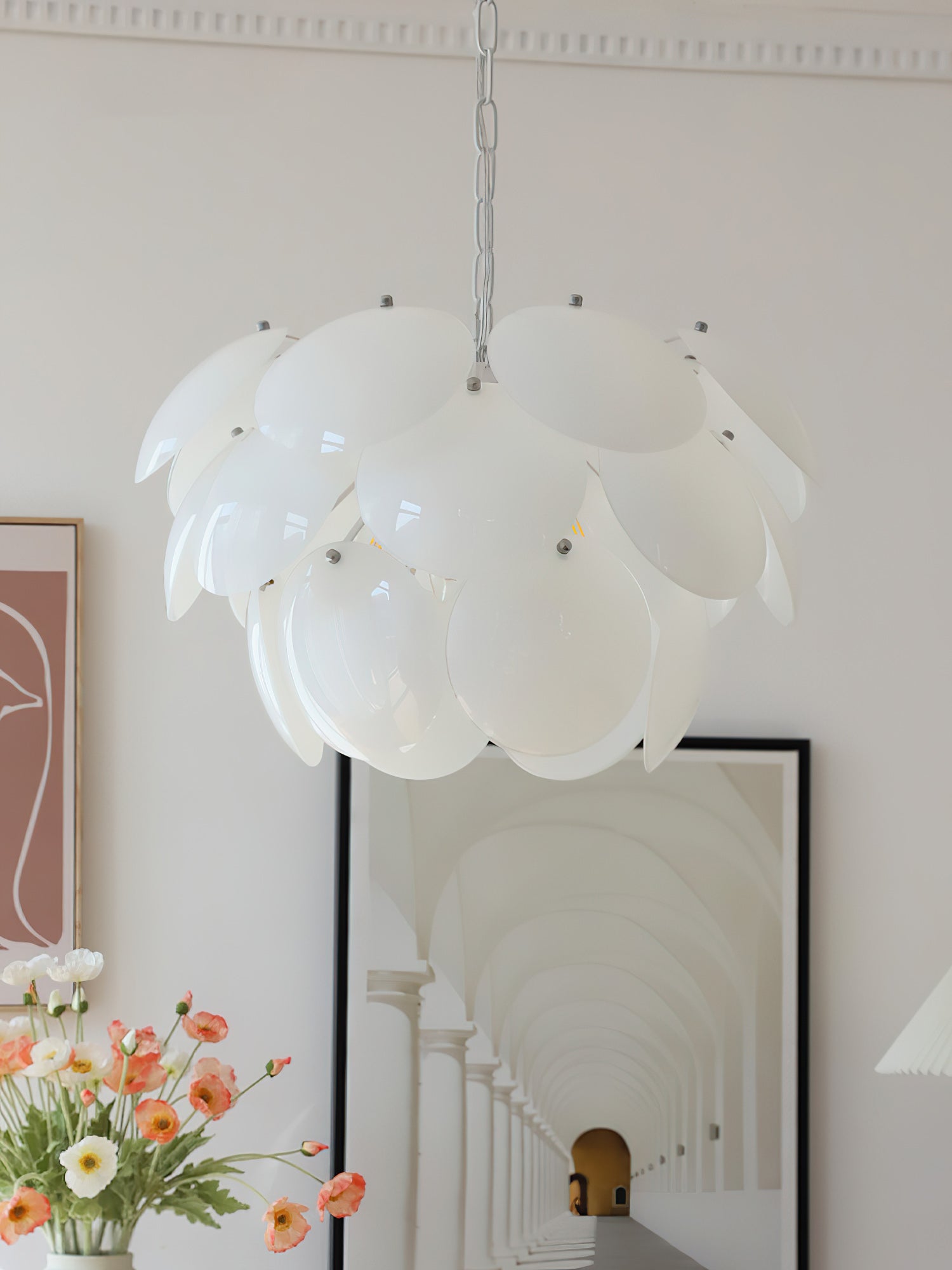 Pine Cones Glass Chandelier