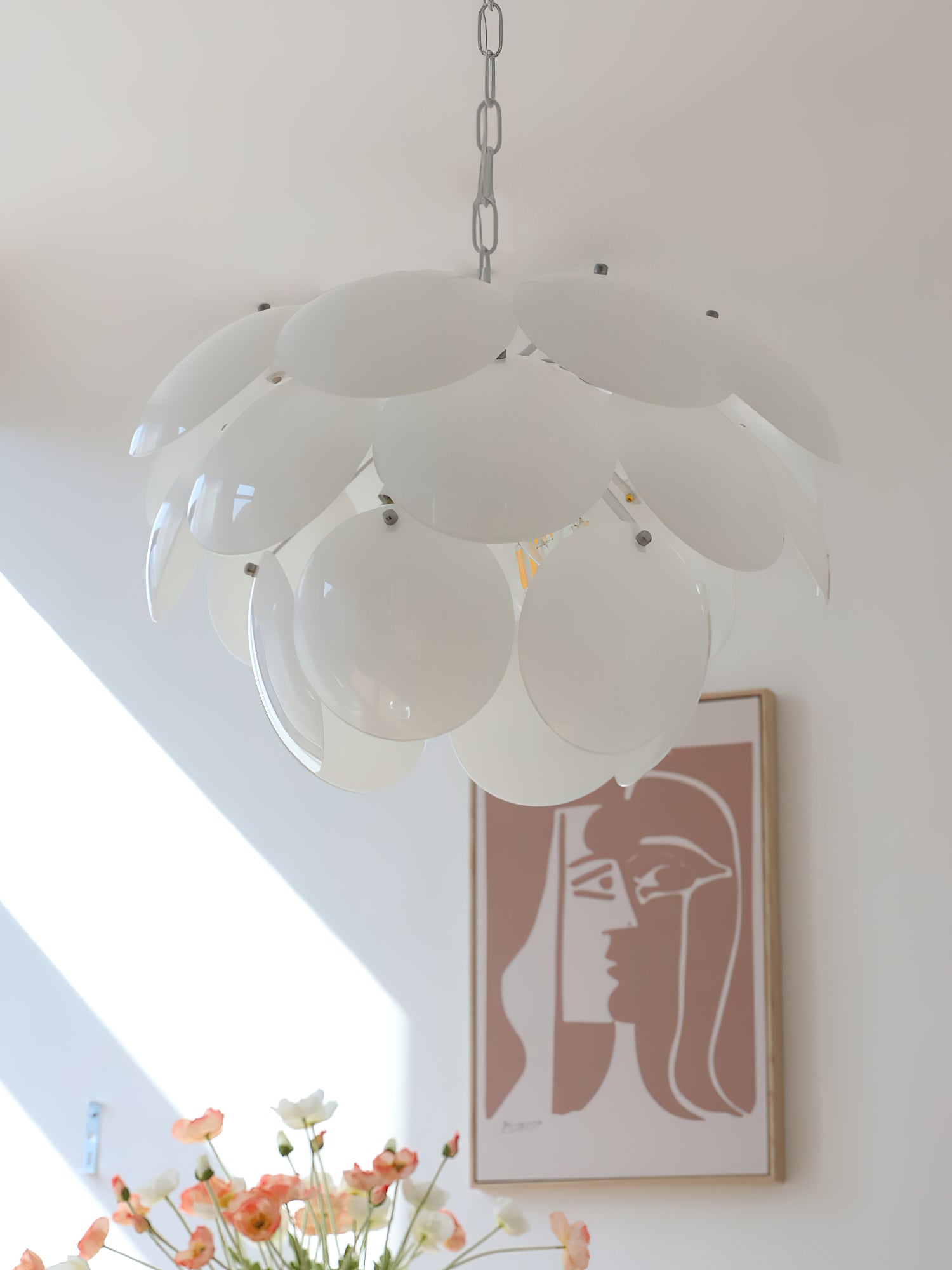 Pine Cones Glass Chandelier