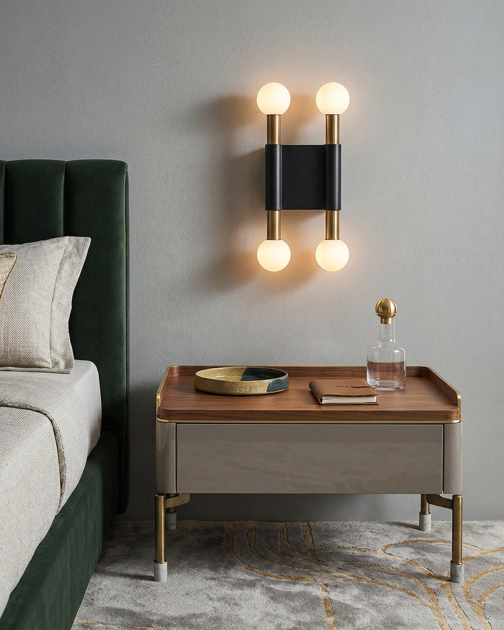 Pole and Circile Wall Lamp