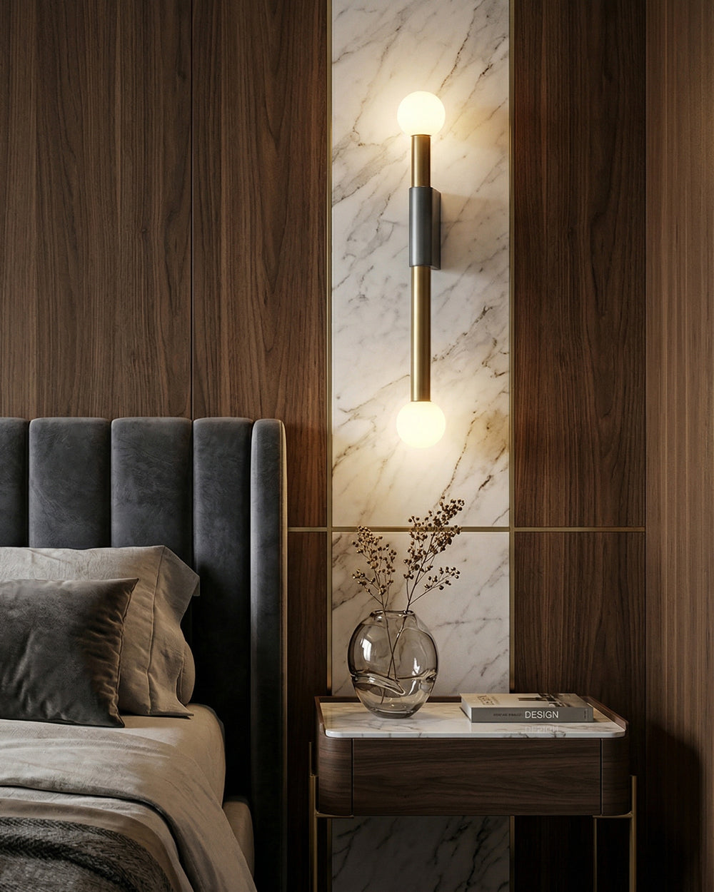 Pole and Circile Wall Lamp