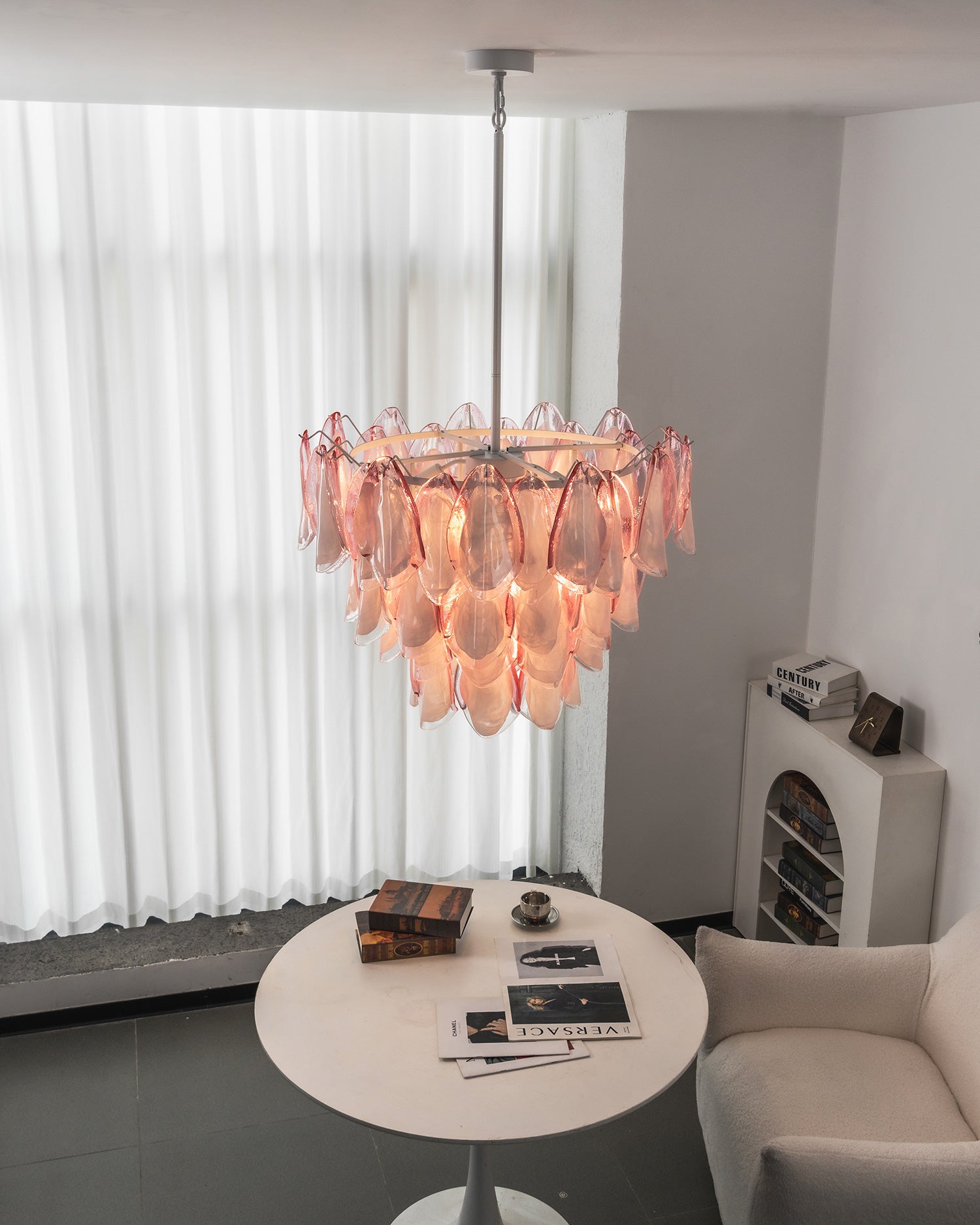 Elara Blush Petal Chandelier