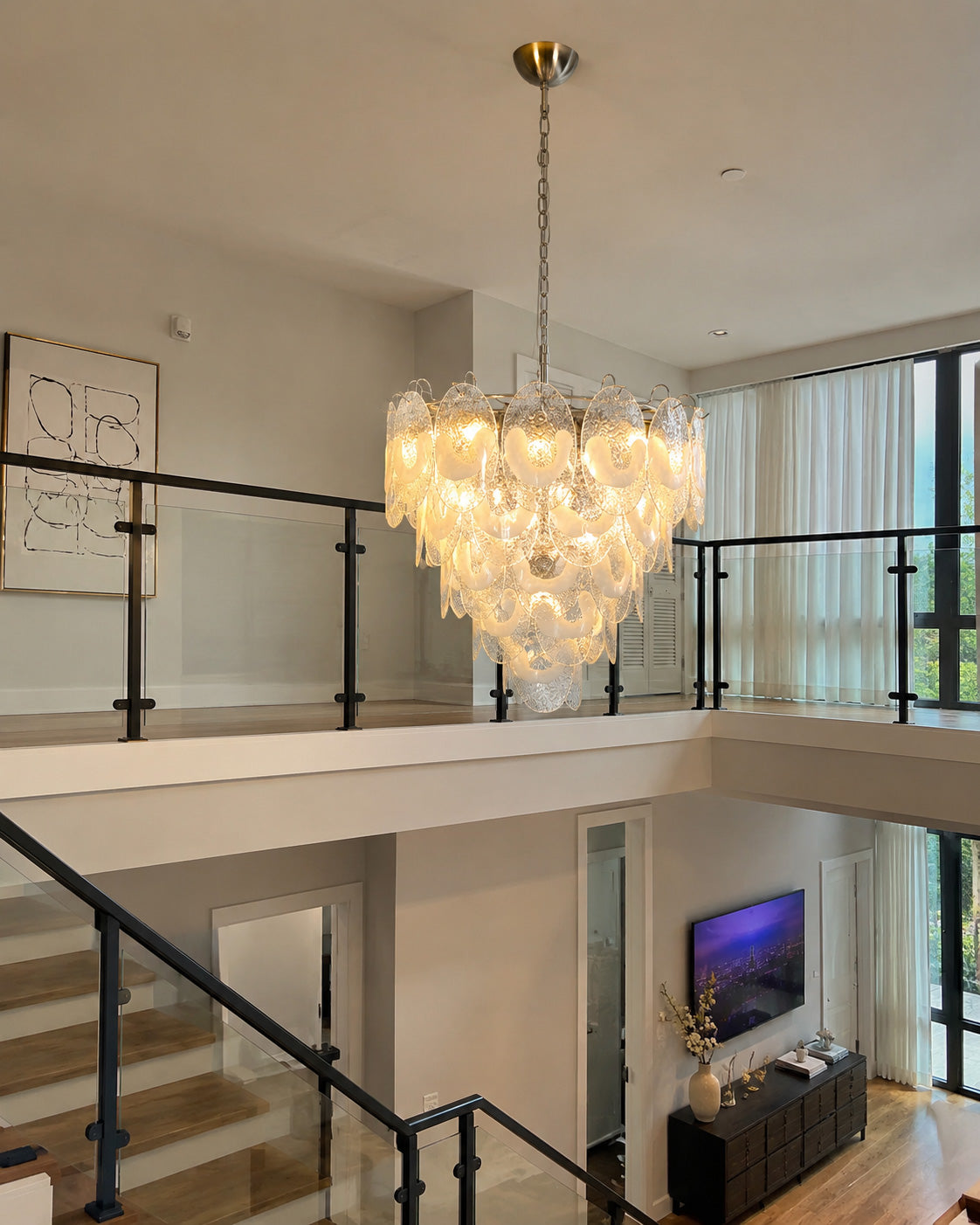 Lucera Tiered Art Glass Chandelier