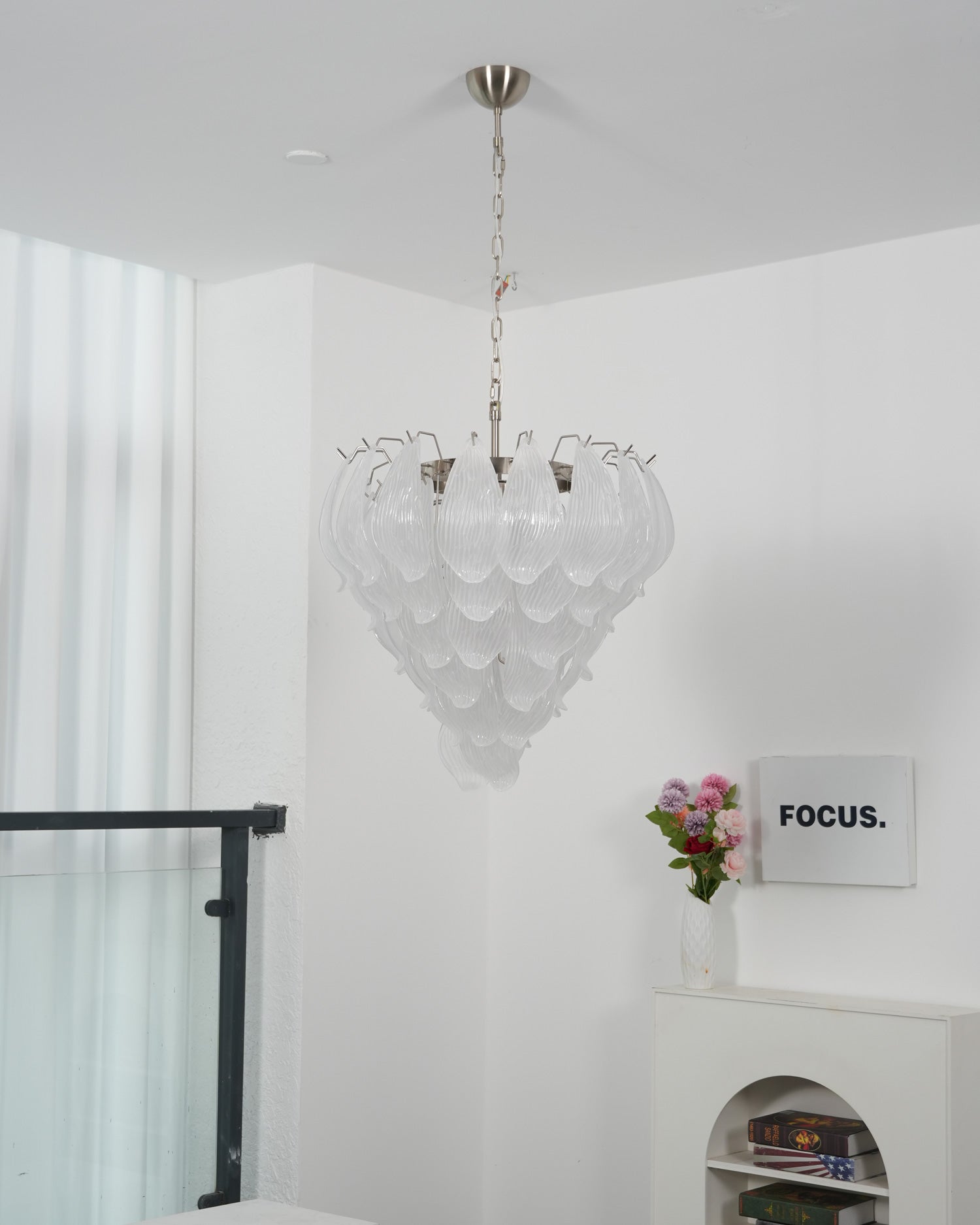 Venzara Glass Petal Chandelier