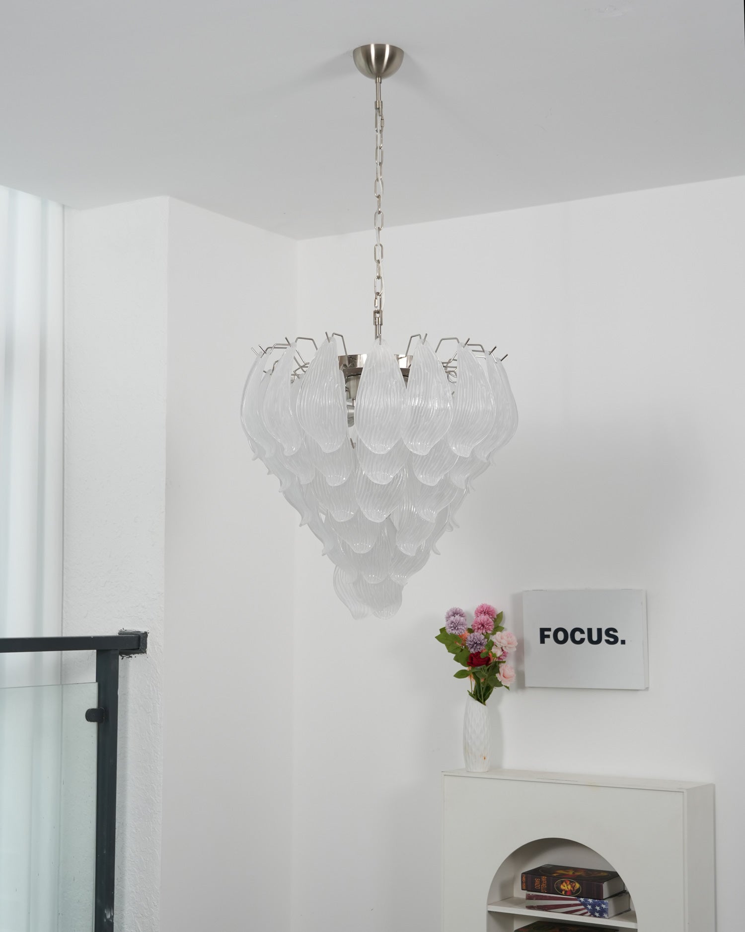 Venzara Glass Petal Chandelier
