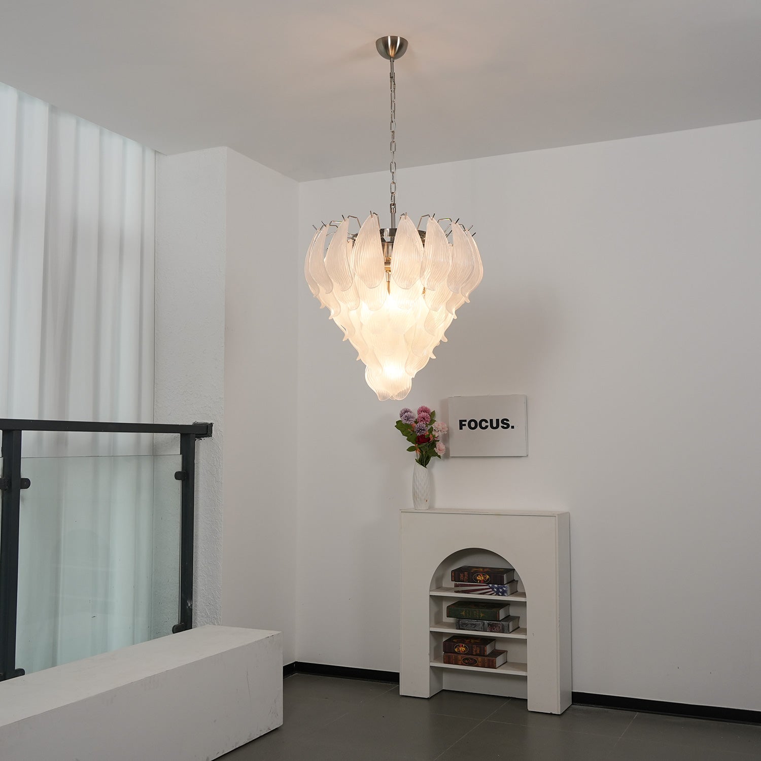 Venzara Glass Petal Chandelier