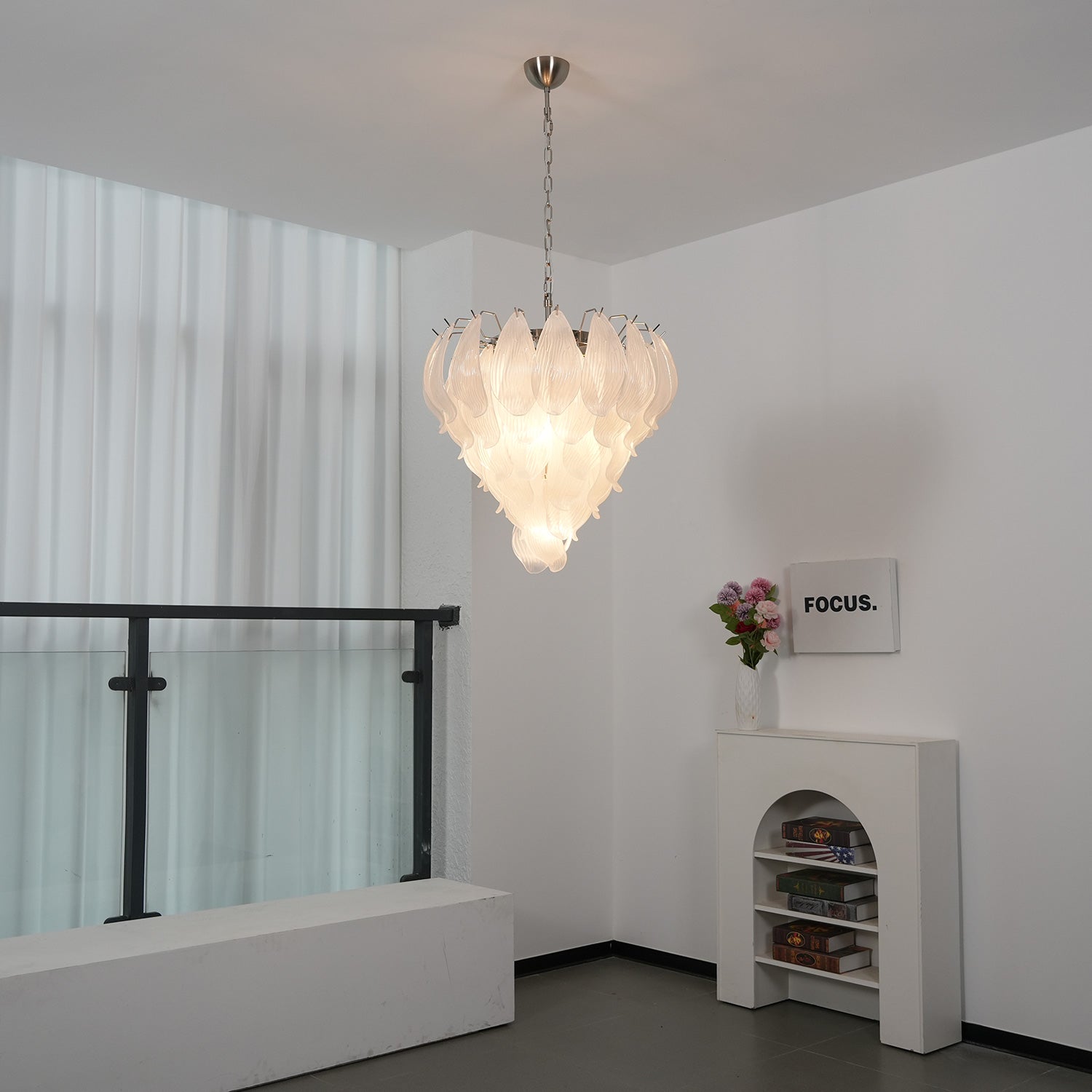 Venzara Glass Petal Chandelier