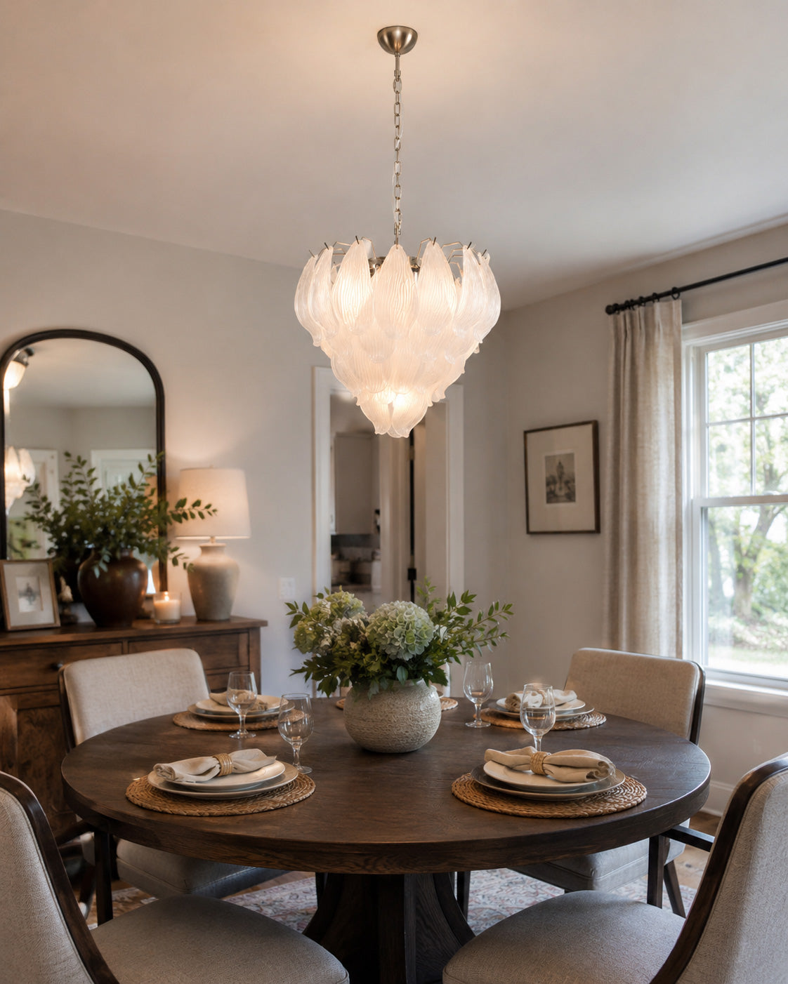 Venzara Glass Petal Chandelier