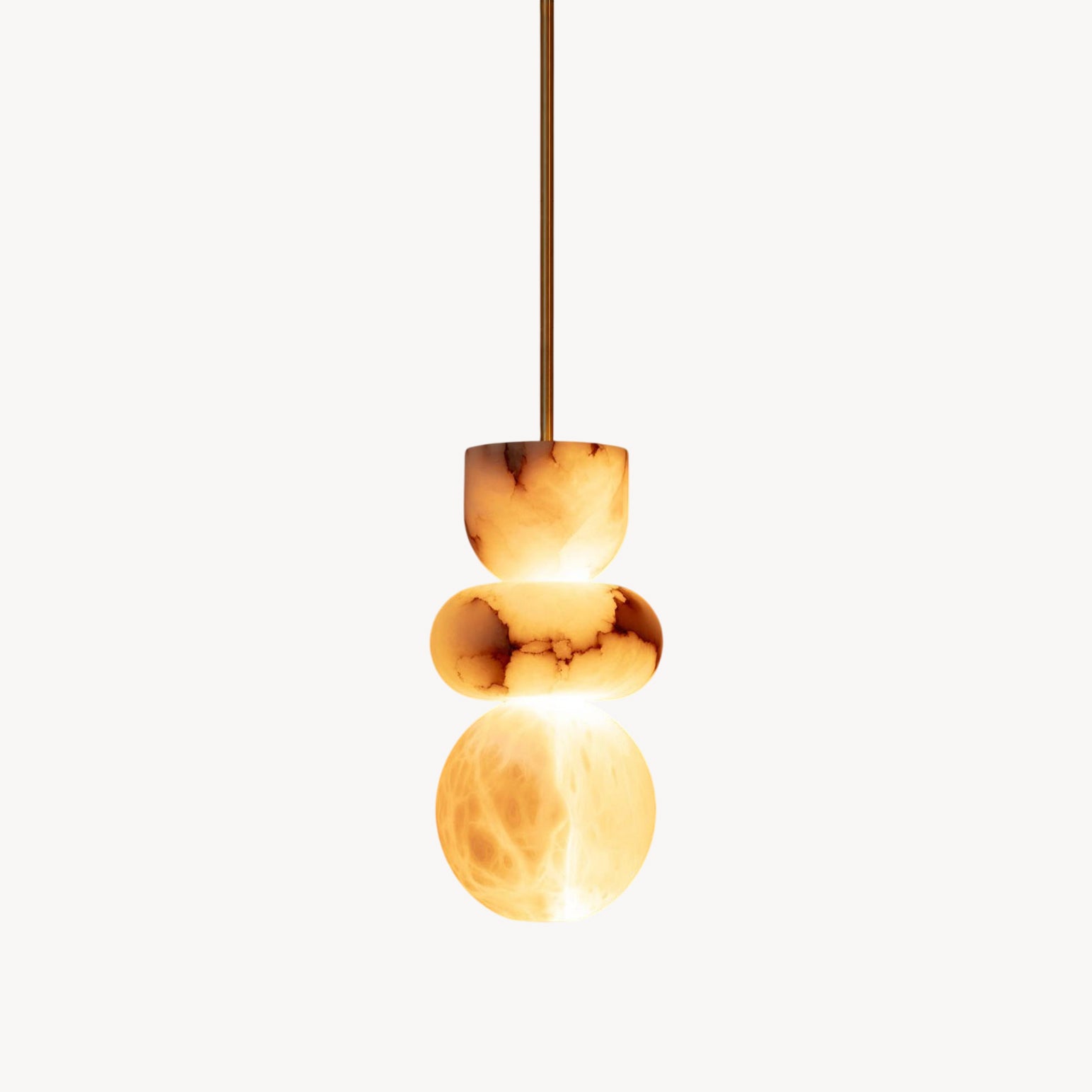 Alabaster Totem Pendant Lamp