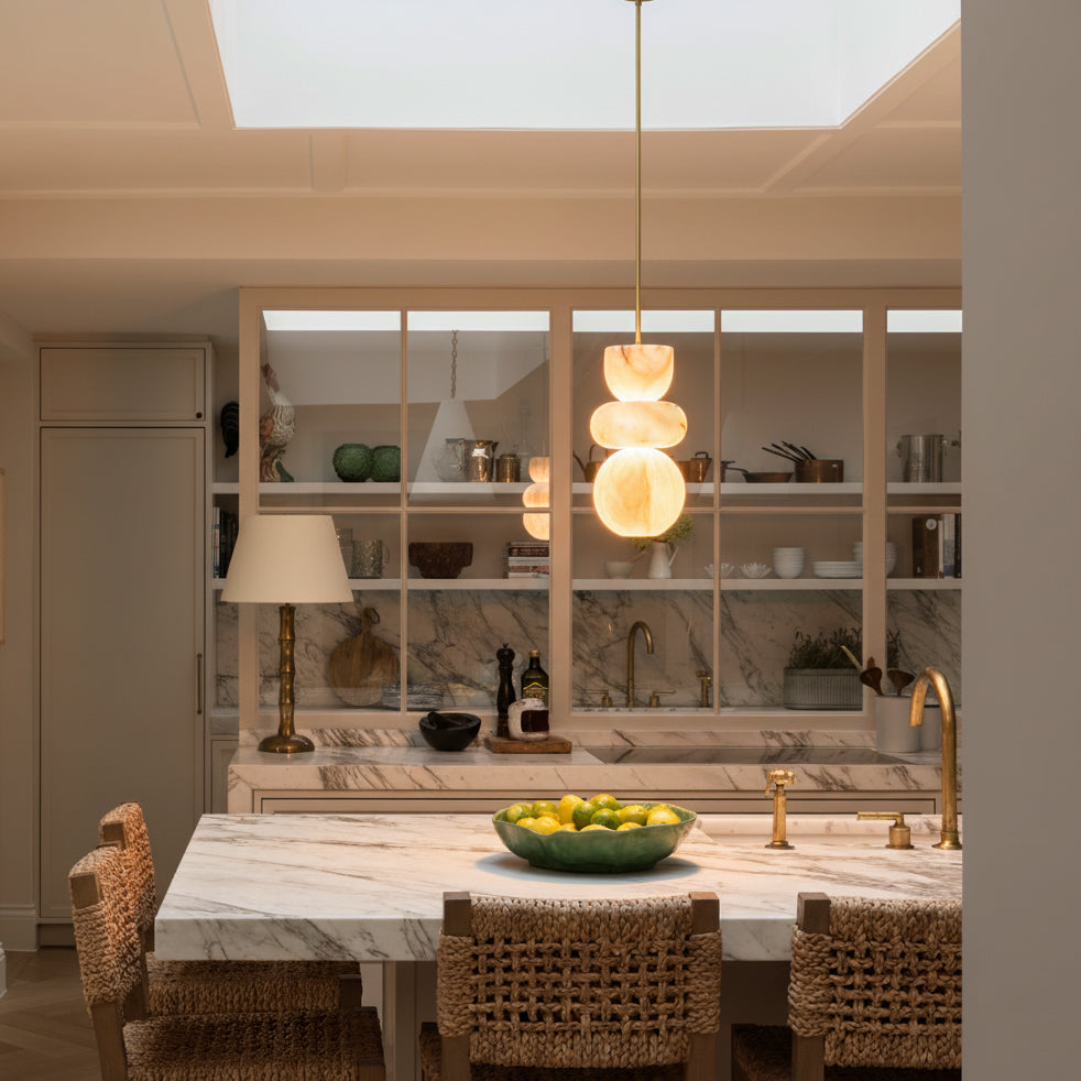 Alabaster Totem Pendant Lamp