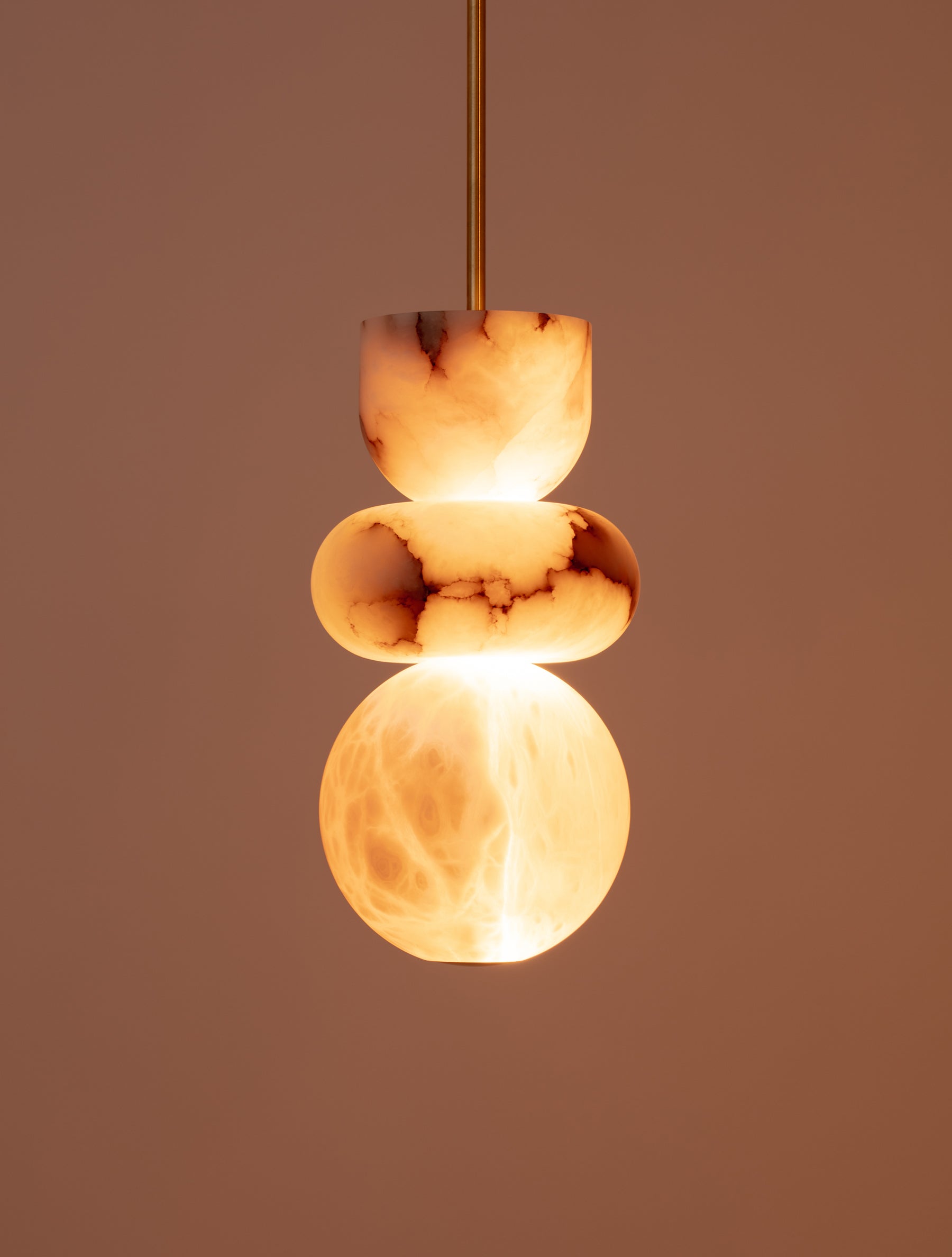 Alabaster Totem Pendant Lamp